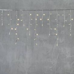 Светодиодная бахрома 3,1*0,5 м., 150 теплых белых LED ламп, прозрачный провод ПВХ, LTC (PIL150-10-2WW)