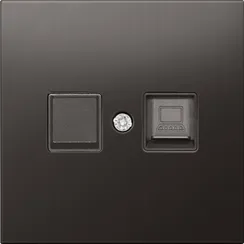 Donel R98 METAL никель Накладка для розетки RJ45/RJ11, одиночная, серия DA