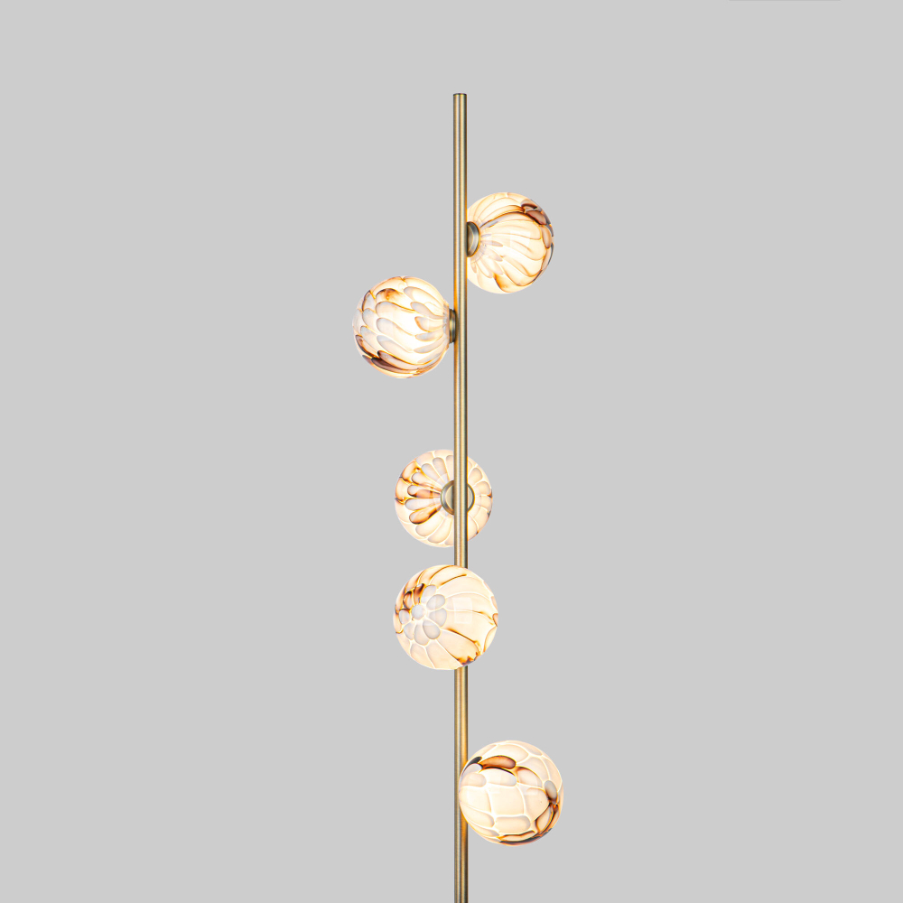 Торшер со стеклянными плафонами ручной работы 1_101/5