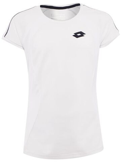 Футболка для девочки теннисная Lotto Squadra Girl Tee - brilliant white
