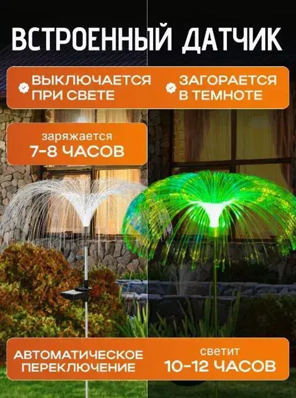 Светильник садовый на солнечной батарее