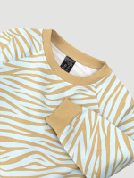 Свитшот оверсайз Mjölk Зебра голубая