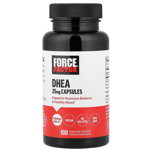 Force Factor, ДГЭА, 25 мг, 100 растительных капсул