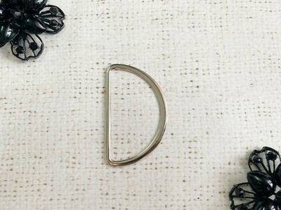 Полукольцо металлическое, р. 25х13 мм, никель