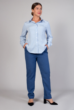 Блузка женская 2553АП, голубой #86Гол092553АП