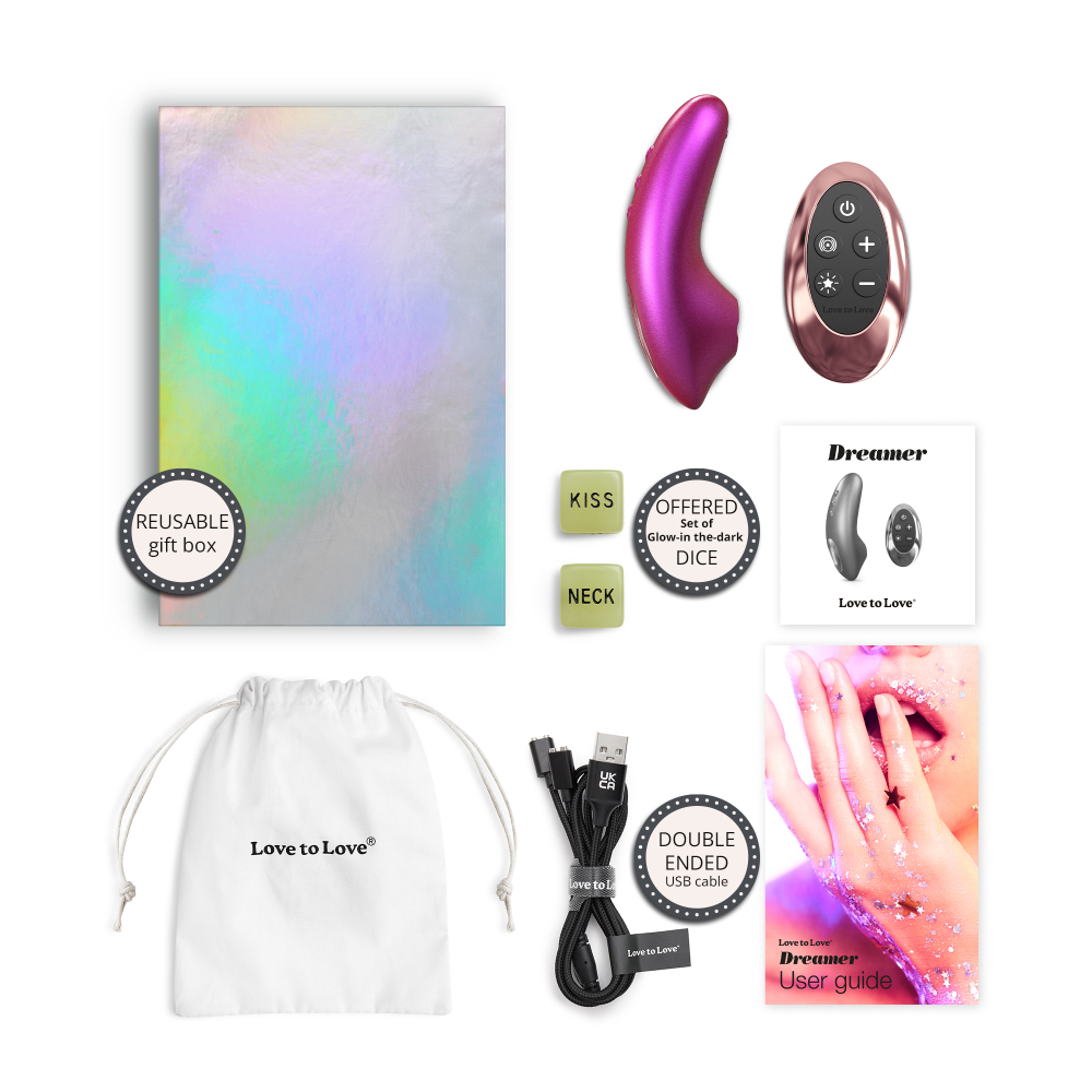 Стимулятор клитора с язычком Love to Love DREAMER - IRIDESCENT BERRY