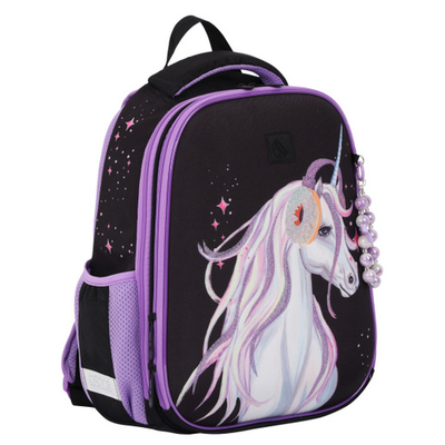 Ранец, спинка эргономичная, 2 отделения, 39*29*16 см, First, Единорог, КОКОС, 240461