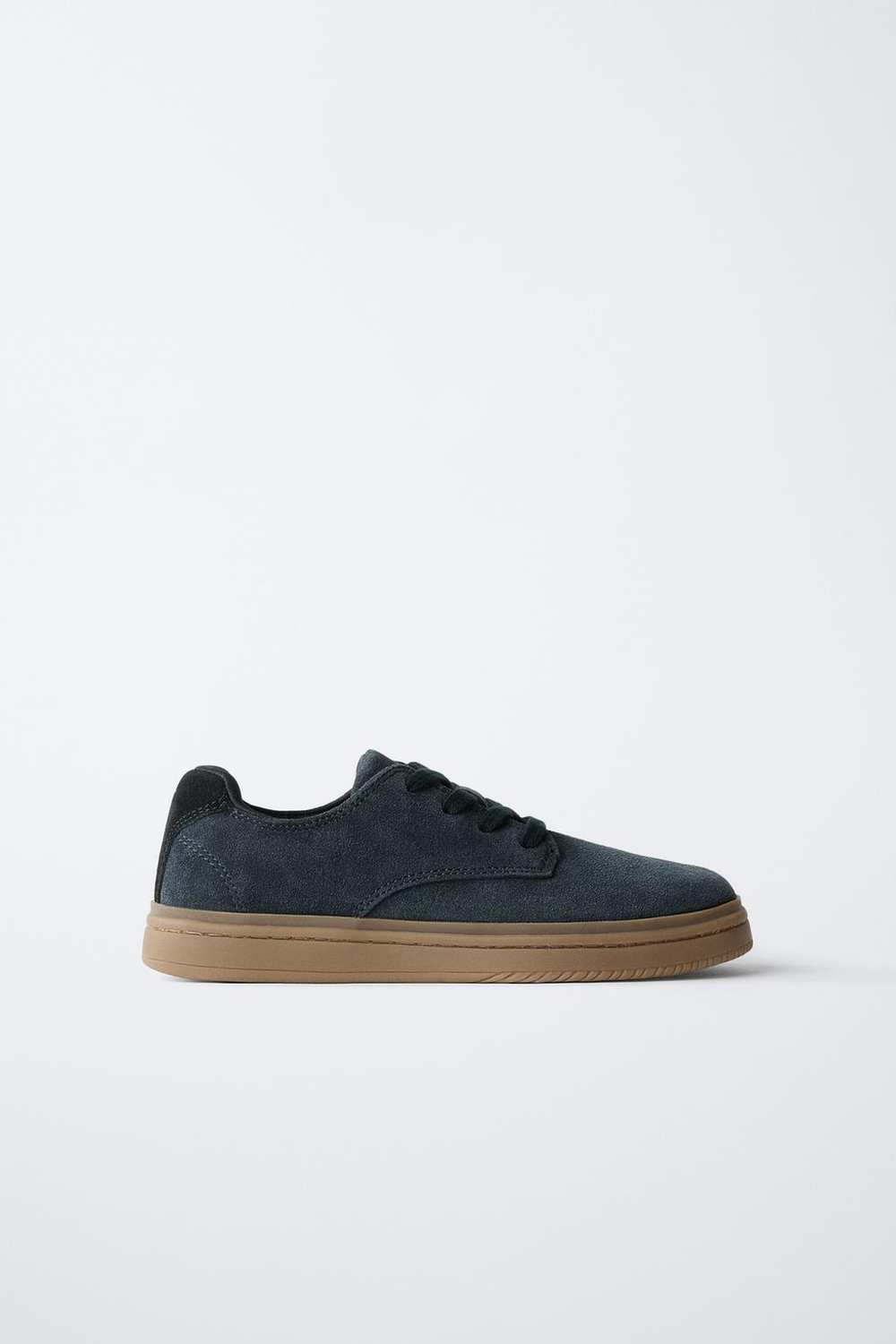 ZARA СПОРТИВНЫЕ ЗАМШЕВЫЕ ТУФЛИ-ДЕРБИ, МОРСКОЙ СИНИЙ