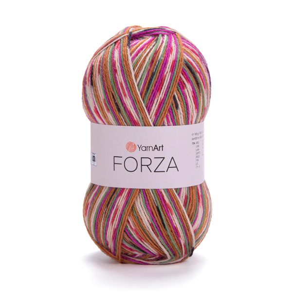 Пряжа YarnArt (ЯрнАрт) Forza / уп.5 мот. по 100 г, 420 м, 2513 секционный