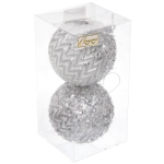 Новогодние шары VERSAILLES «Кассиопея» 10 см (набор 2 шт), Серебро