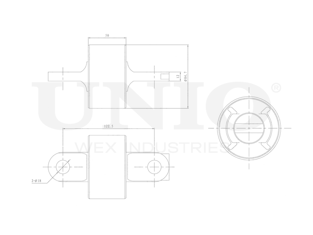 Сайлентблок передний заднего рычага UNIO RMP-20218