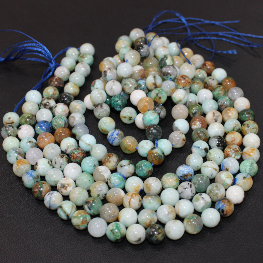 Хризоколла Азурит бусины 8мм 10мм
