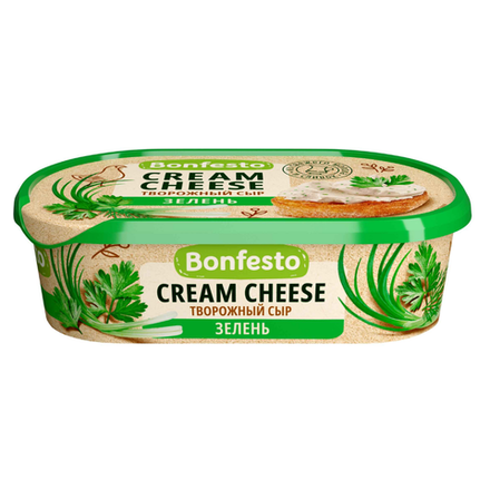 Cыр Bonfesto Cream Cheese зелень 65% 140 гр