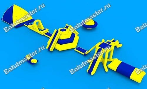 Надувной водный аквапарк «Мини», 20×8×4 м