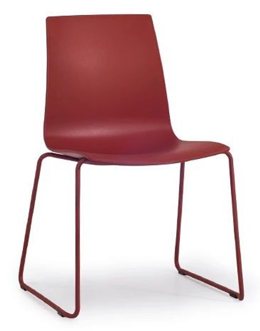 Стул пластиковый на полозьях Papatya X-Treme S Sled Pro, кирпично-красный