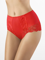 Высокие трусики-слипы Snejanna с кружевом (Размер: 40) (Цвет: красный)