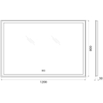 Зеркало BelBagno SPC-GRT-1200-800-LED-TCH-PHONE с подсветкой с сенсорным выключателем с bluetooth с микрофоном и динамиками