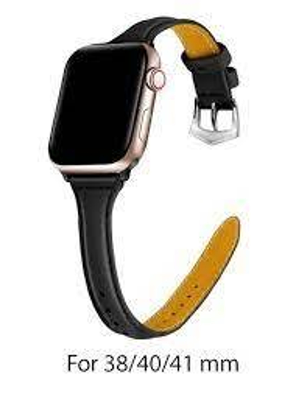 Ремешок Apple Watch,38мм,кожаный,черный