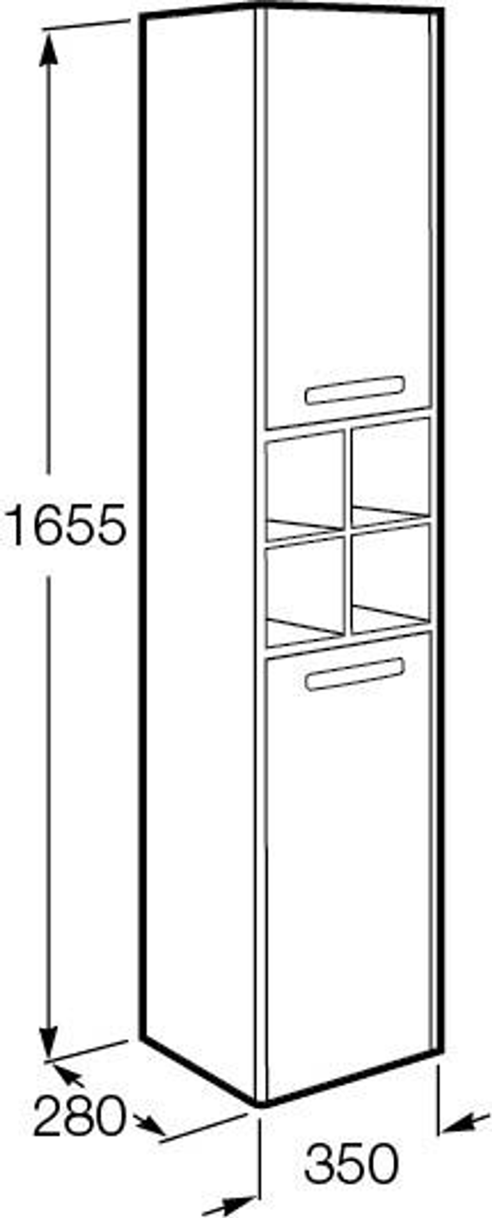 Шкаф-колонна Roca Lago светлый дуб 857297444