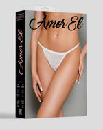 Женские трусики с декоративными цепочками на ягодицах белые M