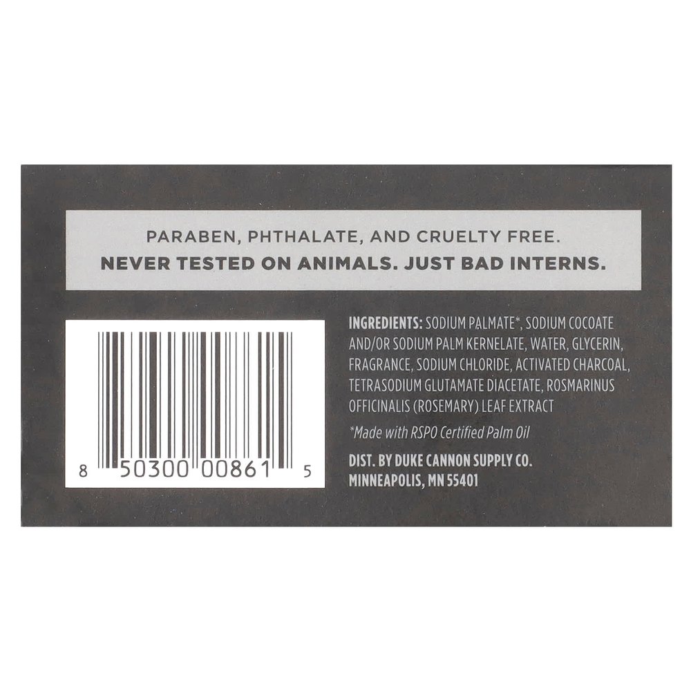 Duke Cannon Supply Co., Big Lump of Coal®, мыло с активированным углем, 10 унций