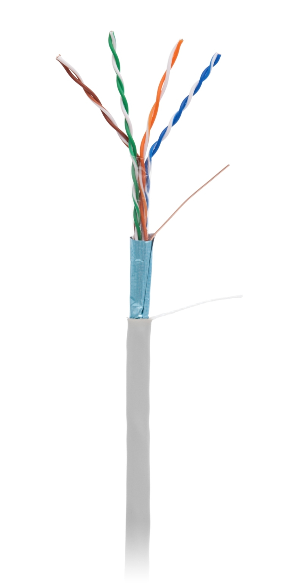 Кабель витая пара F/UTP 5e кат. 4 пары Netlan EC-UF004-5E-PVC-GY-1