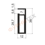 LT30 Профиль для световой полки 5м черный матовый A26