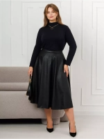 Юбка кожаная миди