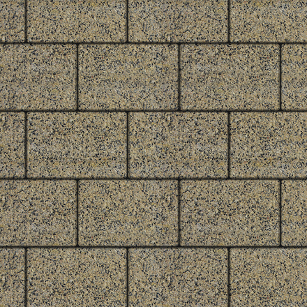 Тротуарная плитка ПРЯМОУГОЛЬНИК 300х200 мм - Гранит+ Желтый с черным