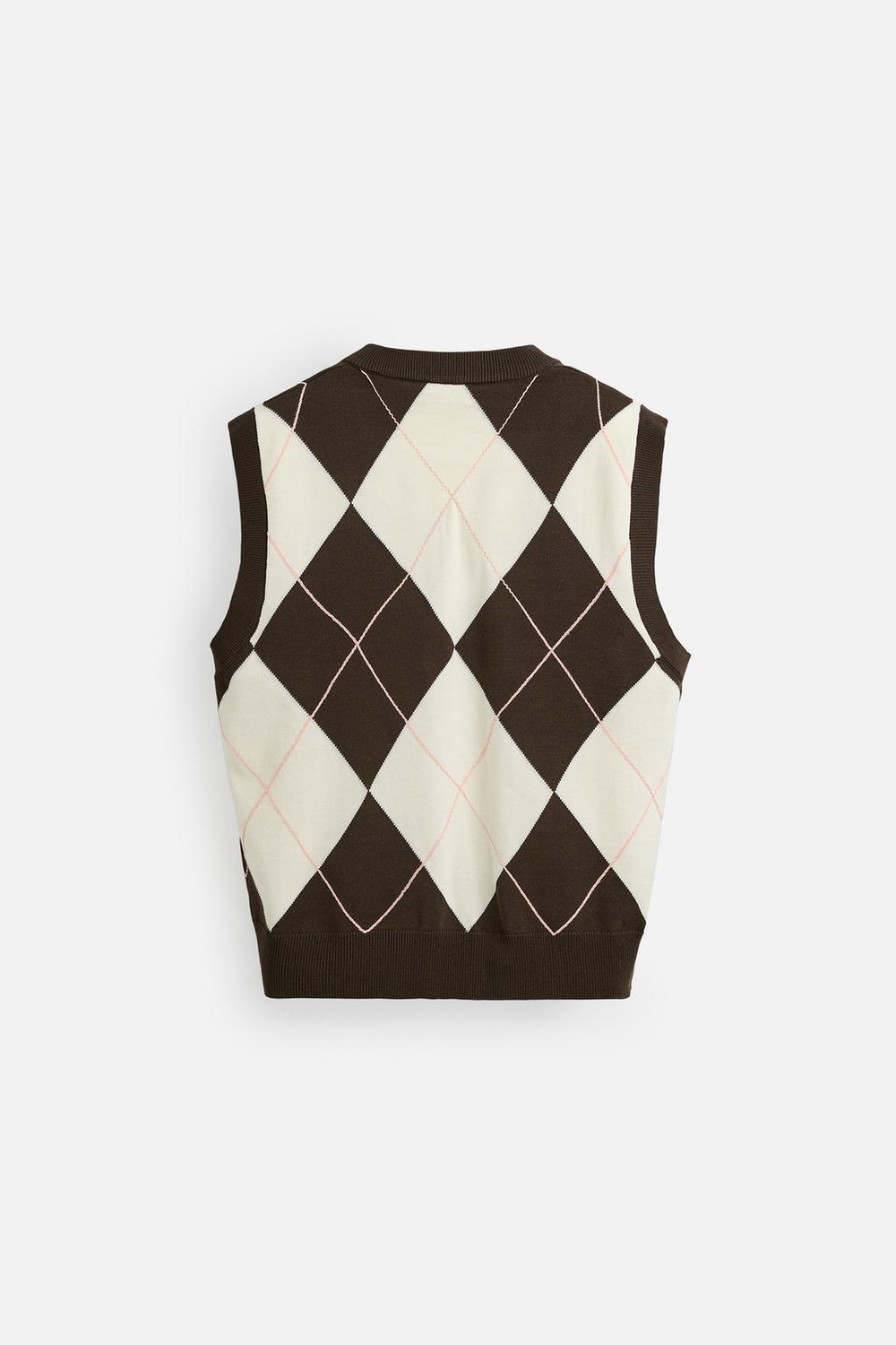 Жилет jacquard с ромбами