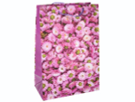 Пакет бумажный 20*30*10см с ручками "Цветы" микс