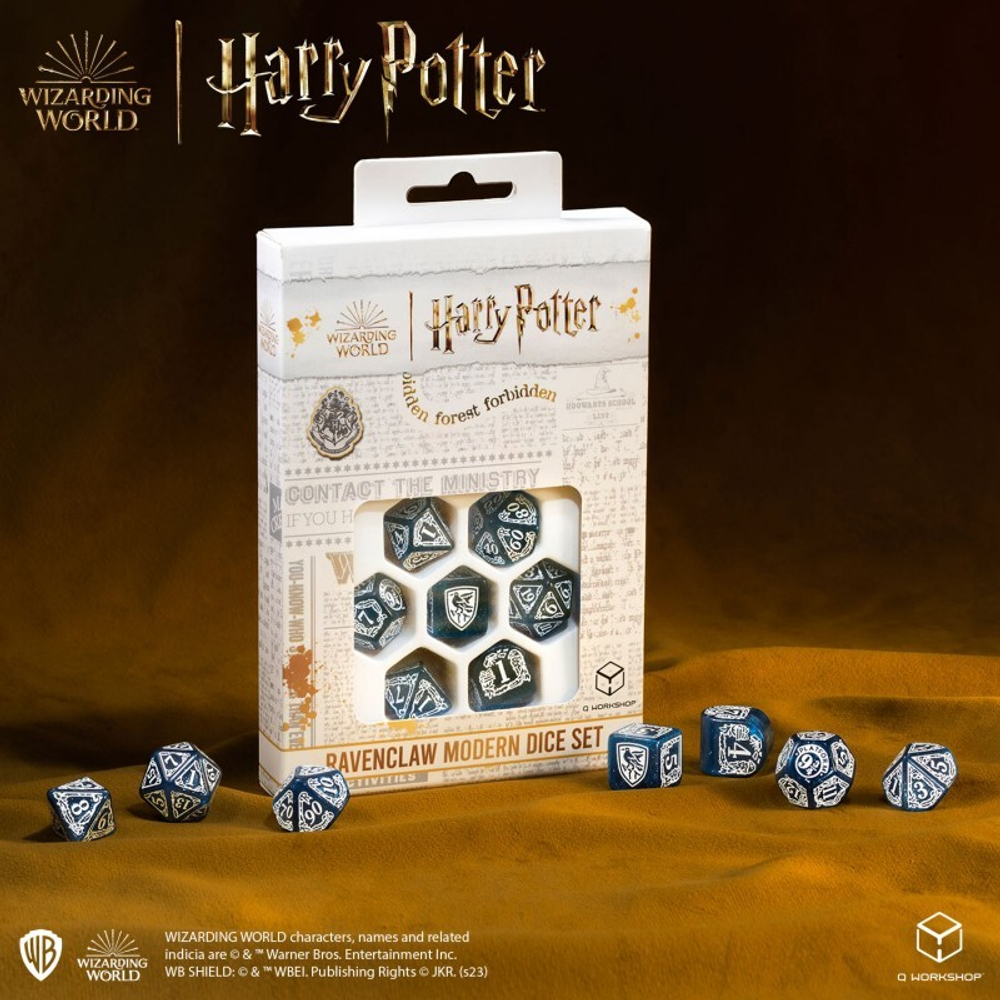 Harry Potter. Ravenclaw Modern Dice Set - Blue