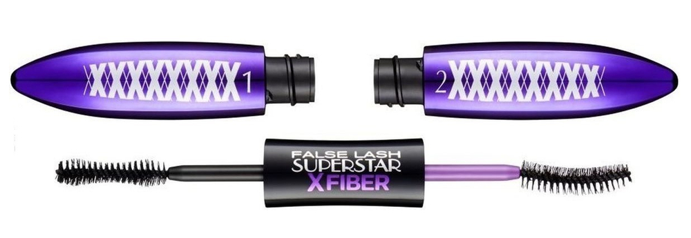 L'Oreal Paris Тушь для ресниц False Lash Superstar X Fiber, эффект накладных ресниц, Черный, 14 мл