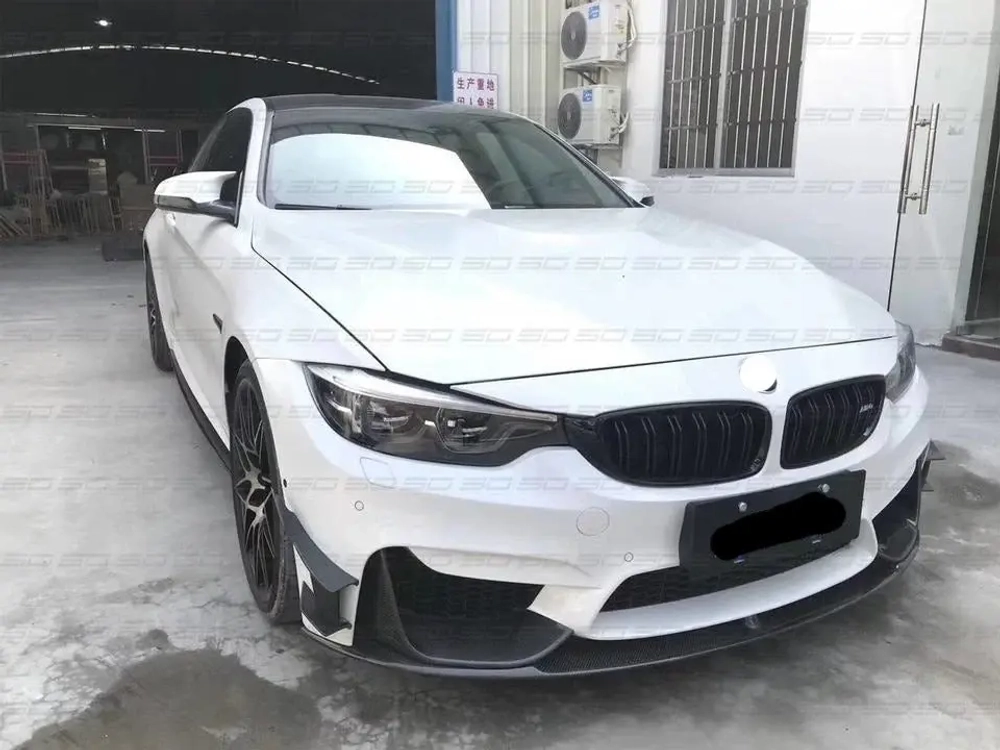 Карбоновая губа переднего бампера для BMW M3 F80 / M4 F82 / F83 БМВ