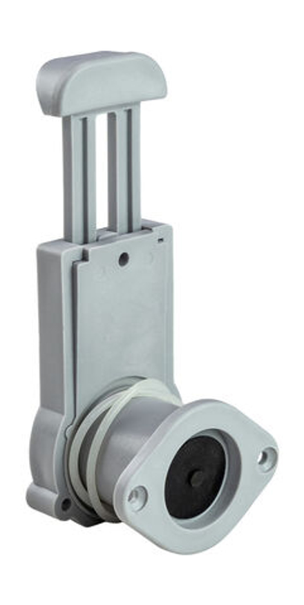 Клапан сливной с затвором для лодки ПВХ h36мм, серый