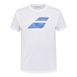 Мужское теннисное поло Babolat Exercise Big Flag T-Shirt Men - White