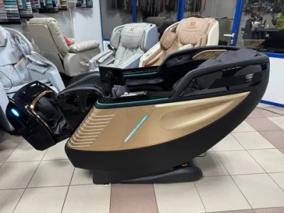 Массажное кресло GTRacer GT-L39S черное золото