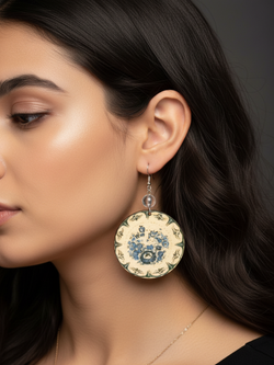 Серьги Гжель