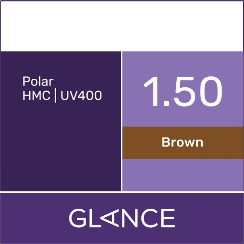 Линзы Glance 1.50 PolarBrown HMC/UV400