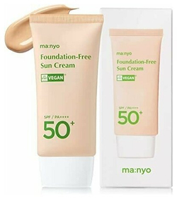 Оригинальный Тонирующий солнцезащитный крем Manyo Foundanation-Free Sun Cream SPF 50+ PA++++