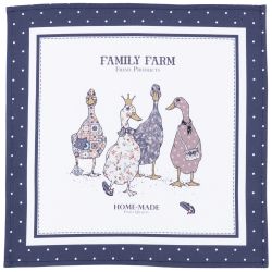 НАБОР САЛФЕТОК ИЗ 2-Х ШТ "FAMILY FARM",40Х40СМ, 100% ХЛОПОК ,СИНИЙ,ТВИЛ