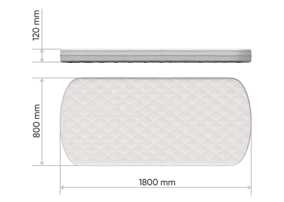 Матрас для кровати KIDI кокос/eco-foam/латекс 12 см (80*180 см)