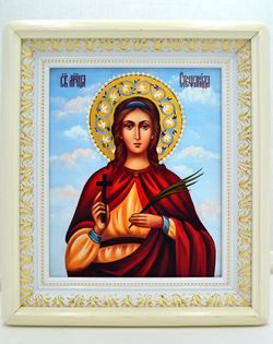 Икона Стефаниды Дамасской ручной работы.