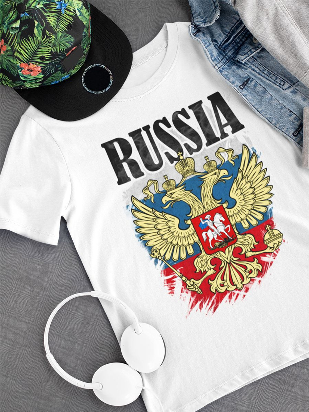 Футболка белая детская патриотическая