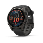 Умные часы Garmin Fenix 8 43mm, Amoled, Sapphire, Carbon Gray DLC Titanium with Black/Pebble Gray Silicone Band (010-02903-28)