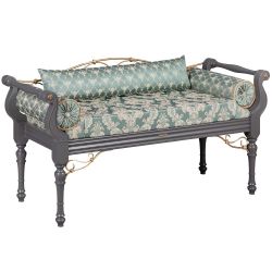 Банкетка Флоренция Премиум Серый Каледония Даймонд Минт Амбер