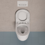 Унитаз подвесной безободковый IDDIS SLIRDSEi25 "Slide" ТОРНАДО смыв, сиденье дюропласт, микролифт