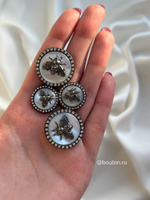 Пуговицы Гучч. Пчела черный графит