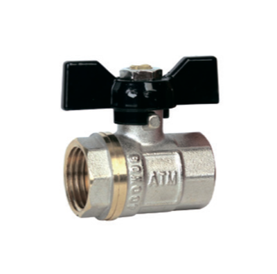 АТМ  Шаровый кран 1" Г.Г (F/F) бабочка  (100/10шт)