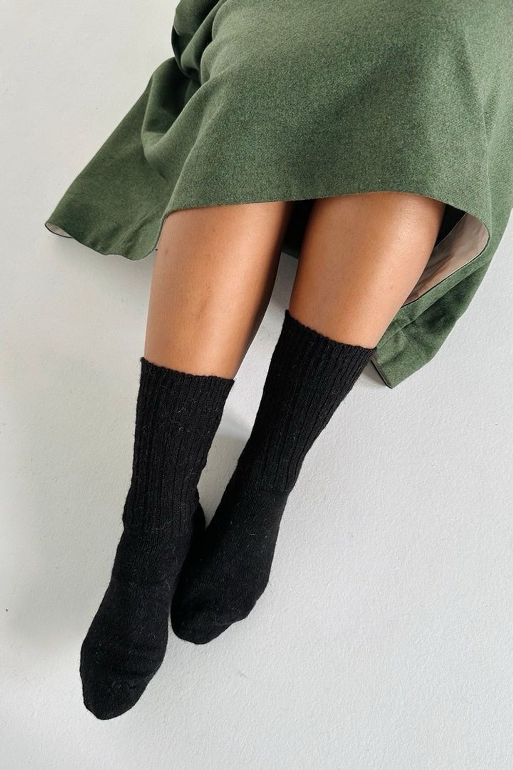 Носки черного цвета из шерсти